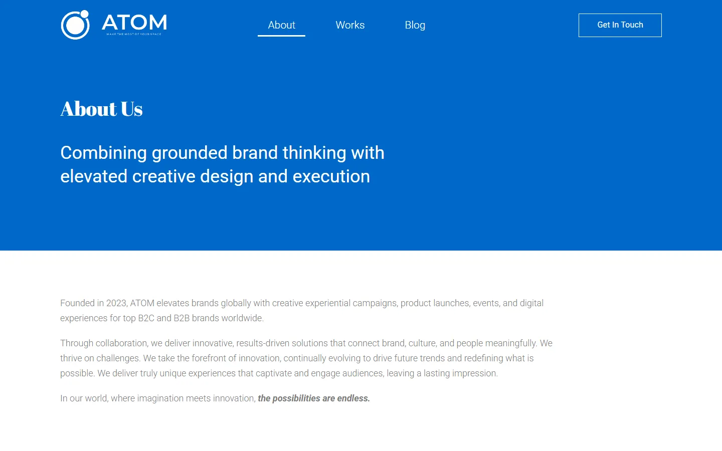 Atom about page